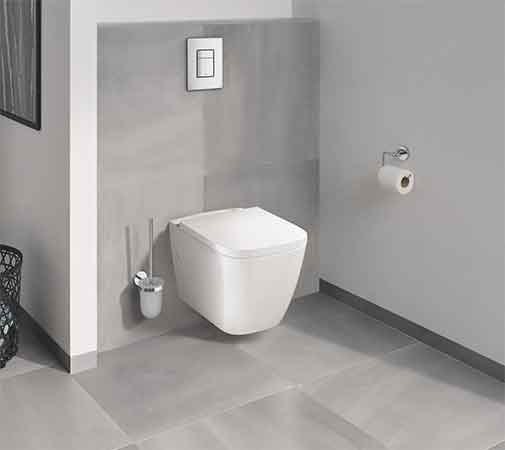 Installation d'un WC suspendu avec bâti-support