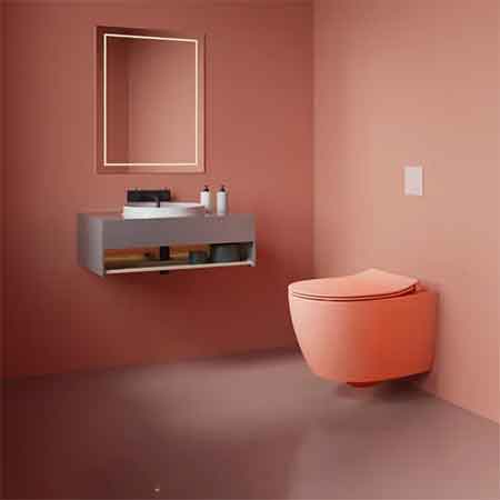 Pose d'un nouveau WC terminée